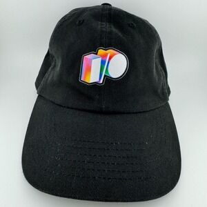 Google IO Developer Conference Hat Black Rainbow Logo Adjustable Dad Cap I/O
